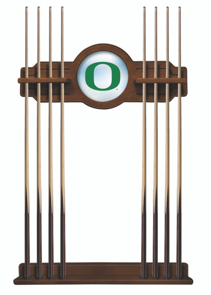 Oregon Ducks Solid Wood Cue Rack | Holland Bar Stool Co. | CueChrdOregUn