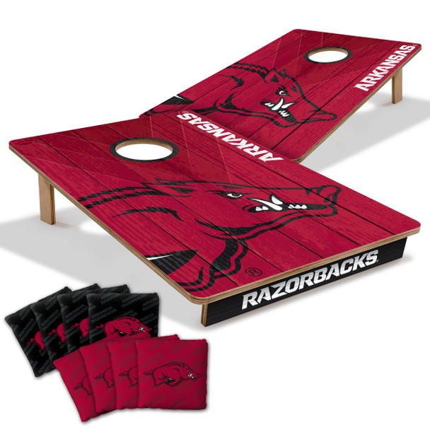 Arkansas Razorbacks 2x3 All Wood Cornhole Game Set| You the Fan |4605998 Arkansas Razorbacks 2x3 All Wood Cornhole Game Set| You the Fan |4605998