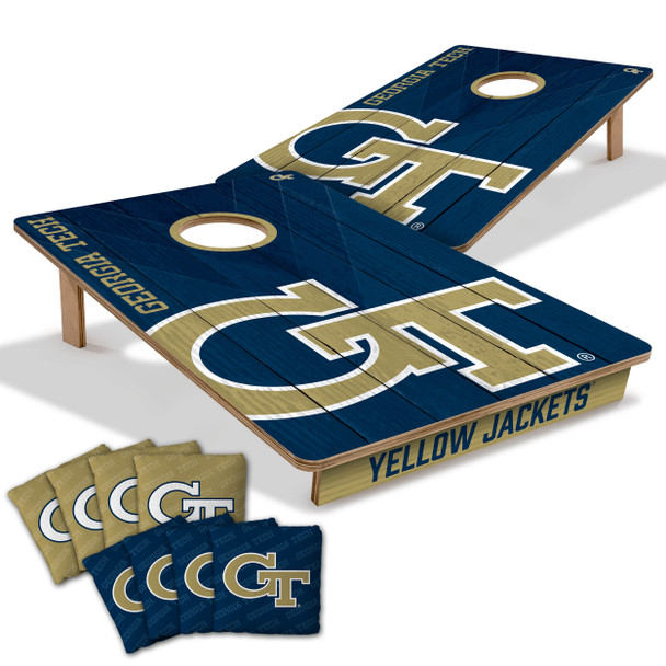 Georgia Tech Yellow Jackets 2x3 All Wood Cornhole Game Set| You the Fan |4616192