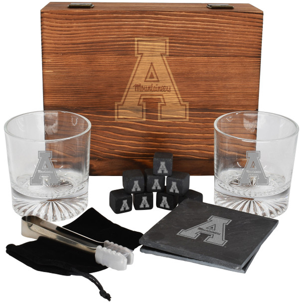 Appalachian State Mountaineers Boxed Drinkware Set with Coasters | Memory Company | COL-APP-3339C Appalachian State Mountaineers Boxed Drinkware Set with Coasters | Memory Company | COL-APP-3339C