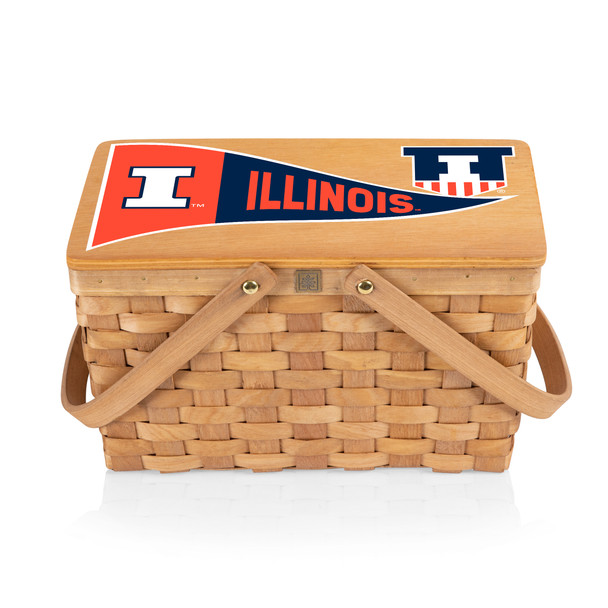 Illinois Fighting Illini Poppy Personal Picnic Basket | Picnic Time | 124-00-299-214-0 Illinois Fighting Illini Poppy Personal Picnic Basket | Picnic Time | 124-00-299-214-0