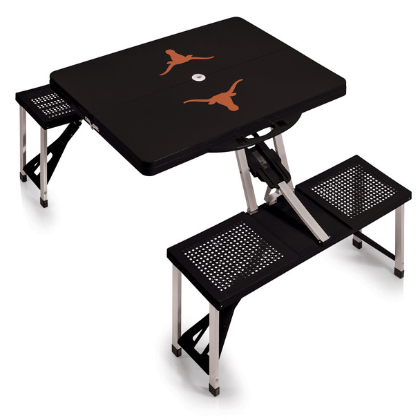 Texas Longhorns Portable Folding Picnic Table with Seats | Picnic Time | 811-00-175-194-1