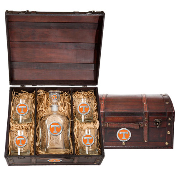 Tennessee Volunteers Decanter Chest Set | Heritage Pewter | CPTC10115EO Tennessee Volunteers Decanter Chest Set | Heritage Pewter | CPTC10115EO