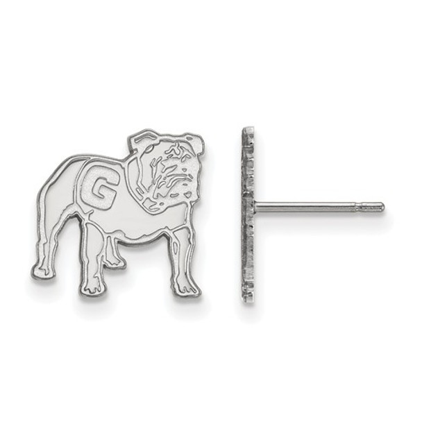 Georgia Bulldogs Sterling Silver Post Earrings | Logo Art | SS065UGA