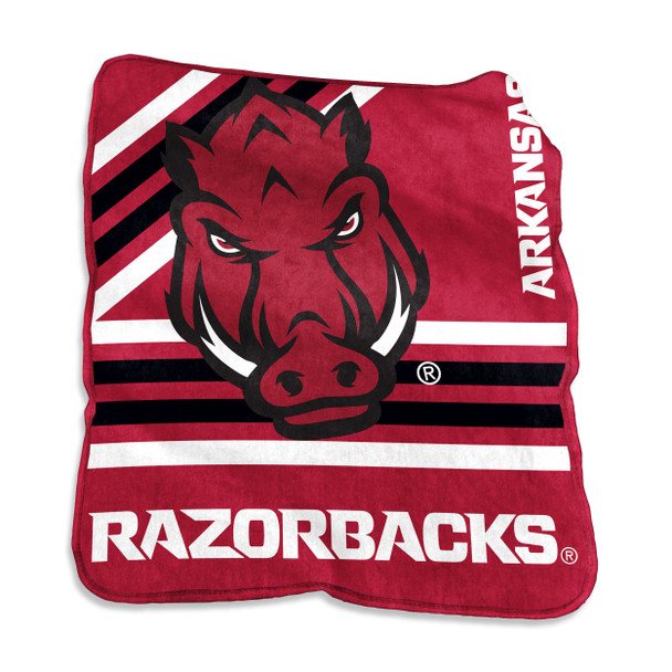 Arkansas Razorbacks Raschel Throw Blanket | Logo Chair | 108-26C Arkansas Razorbacks Raschel Throw Blanket | Logo Chair | 108-26C