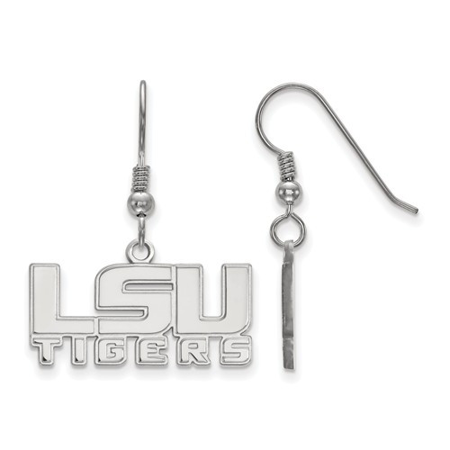 LSU Tigers Sterling Silver Dangle Earrings | Logo Art | SS046LSU