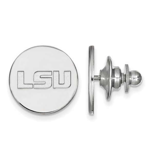LSU Tigers Circle Sterling Silver Lapel Pin | Logo Art | SS091LSU
