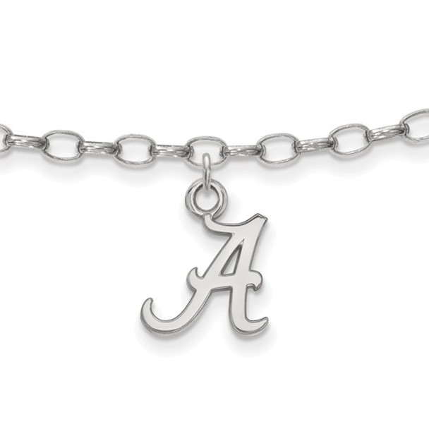 Alabama Crimson Tide A Logo Silver Ankle Bracelet | Logo Art | SS030UAL
