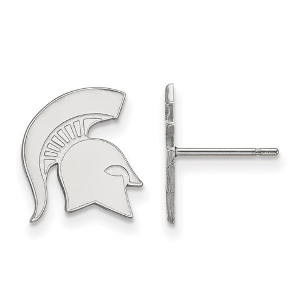 MSU Spartans Helmet Sterling Silver Post Earrings | Logo Art | SS051MIS