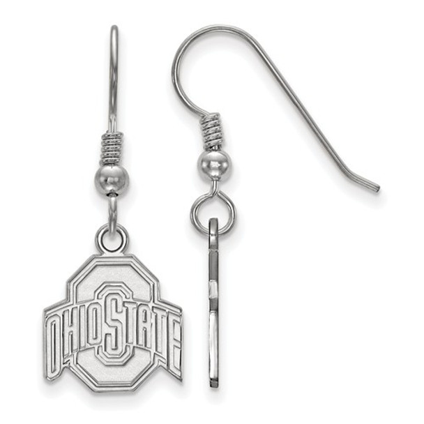 Ohio State Buckeyes Sterling Silver Dangle Earrings | Logo Art | SS007OSU