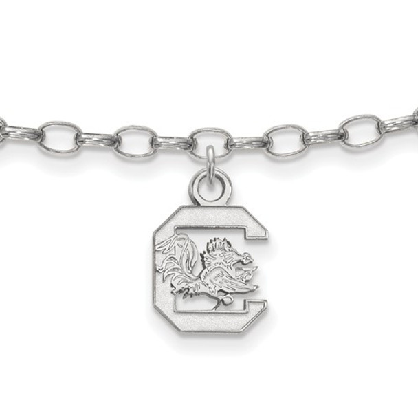 SC Gamecocks Sterling Silver Ankle Bracelet | Logo Art | SS030USO