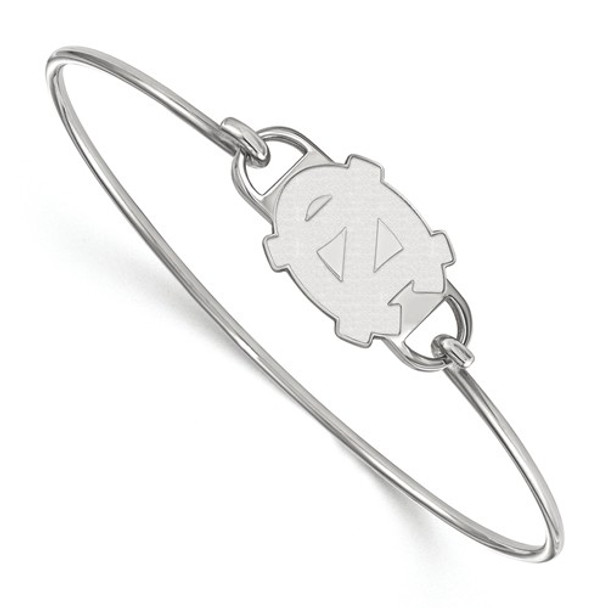 UNC Tar Heels Sterling Silver Thin Bangle Bracelet | Logo Art | SS019UNC-7