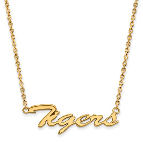 Clemson Tigers 14K Gold Script Necklace | Logo Art | 4Y043CU-18