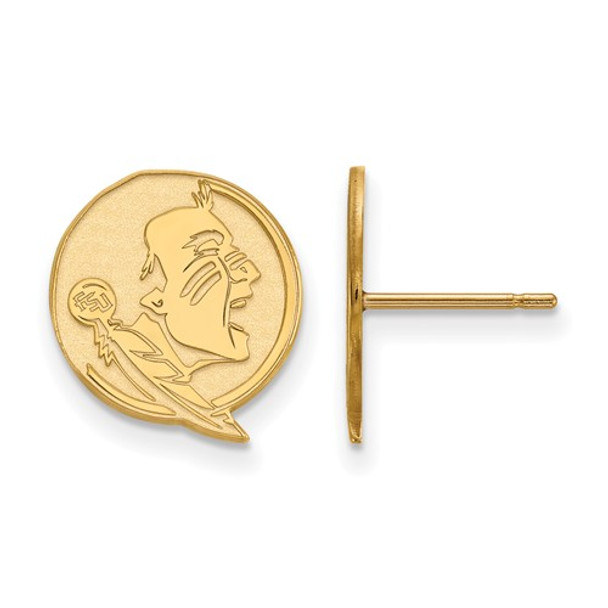 FSU Seminoles Mascot 14K Gold Post Earrings | Logo Art | 4Y050FSU