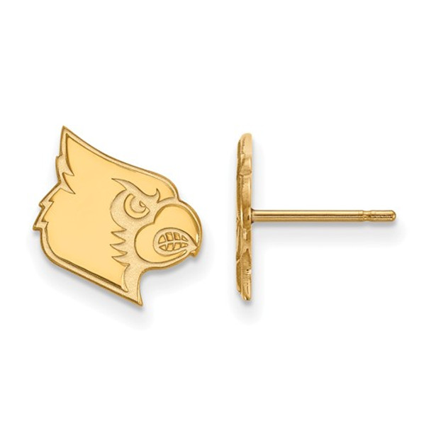 Louisville Cardinals 14K Gold Post Earrings | Logo Art | 4Y046UL
