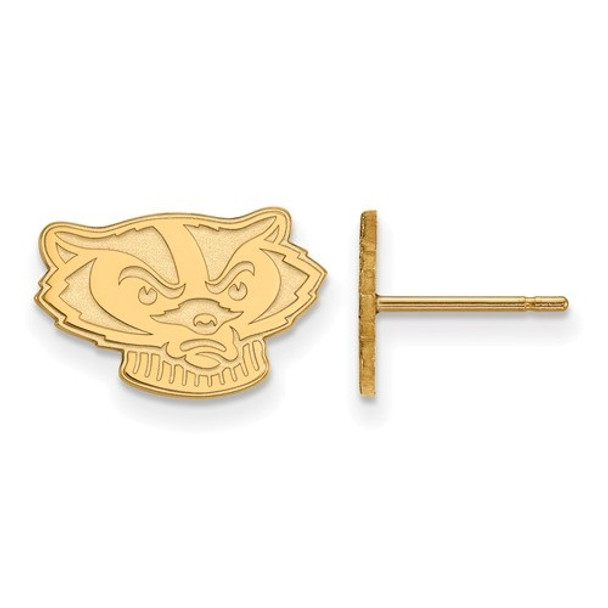 Wisconsin Badgers 14K Gold Post Earrings | Logo Art | 4Y064UWI Wisconsin Badgers 14K Gold Post Earrings | Logo Art | 4Y064UWI