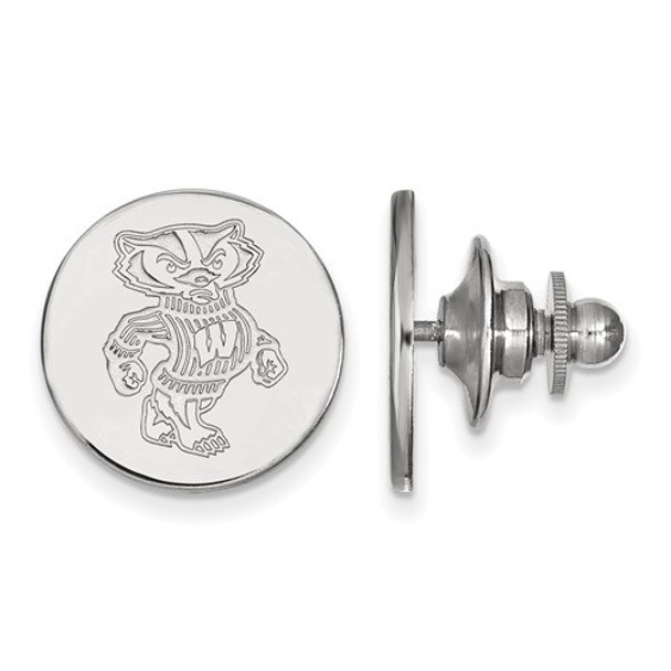 Wisconsin Badgers Mascot Sterling Silver Lapel Pin | Logo Art | SS051UWI Wisconsin Badgers Mascot Sterling Silver Lapel Pin | Logo Art | SS051UWI