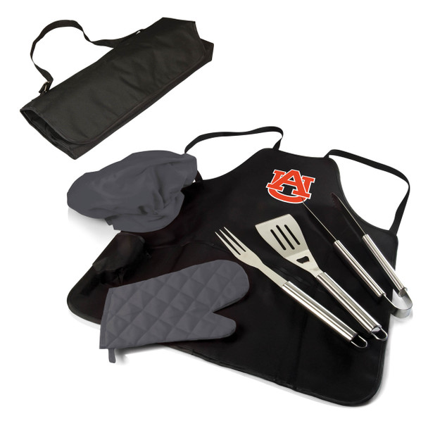 Auburn Tigers BBQ Apron Tote Set | Picnic Time | 635-88-179-044-0