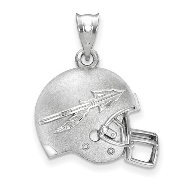 FSU Seminoles Sterling Silver 3D Football Helmet Pendant | Logo Art | SS505FSU FSU Seminoles Sterling Silver 3D Football Helmet Pendant | Logo Art | SS505FSU