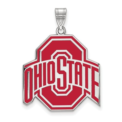 Ohio State Buckeyes Red Enamel Pendant | Logo Art | SS086OSU