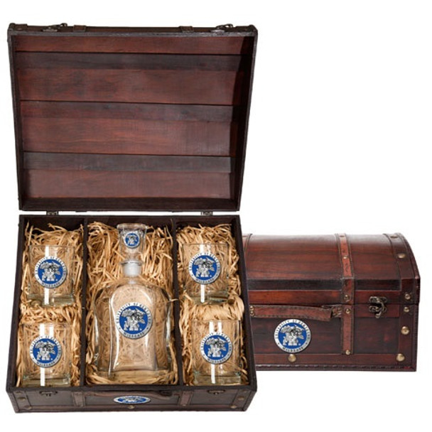 Kentucky Wildcats Decanter Chest Set | Heritage Pewter | CPTC10168EB