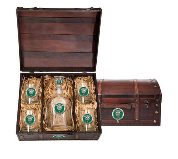 Marshall Thundering Herd Decanter Chest Set | Heritage Pewter | CPTC10243EG