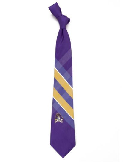 East Carolina Pirates Woven Poly Grid Tie | Eagles Wings | 3264