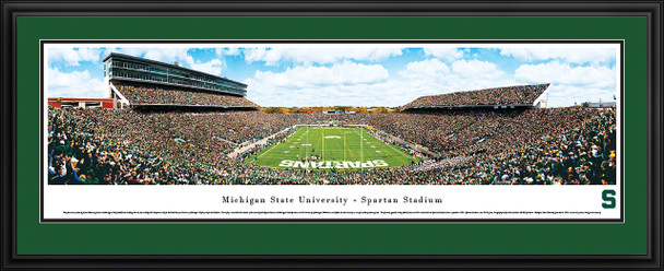 Michigan State Spartans Panoramic Photo Deluxe Matted Frame - End Zone | Blakeway | MSU3D