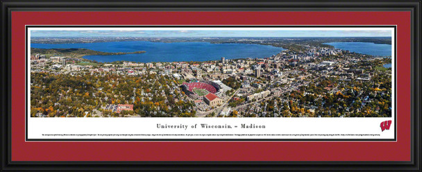 Wisconsin Badgers Panoramic Photo Deluxe Matted Frame - Aerial View | Blakeway | UWI6D Wisconsin Badgers Panoramic Photo Deluxe Matted Frame - Aerial View | Blakeway | UWI6D