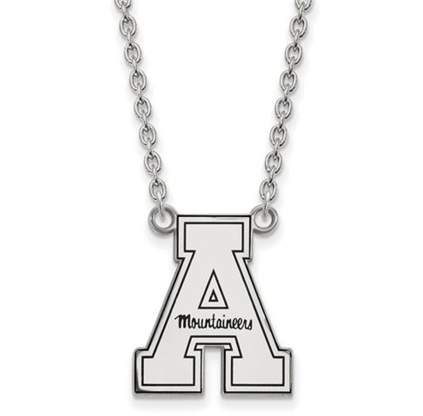 Appalachian State University Sterling Silver Enameled Large Pendant Necklace | Logo Art | SS025APS-18