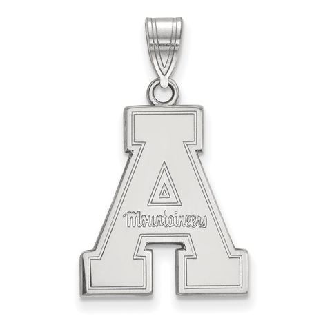 Appalachian State University 14k White Gold Large Pendant | Logo Art | 4W004APS