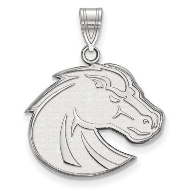 Boise State Broncos 10k White Gold Large Pendant | Logo Art | 1W002BOS