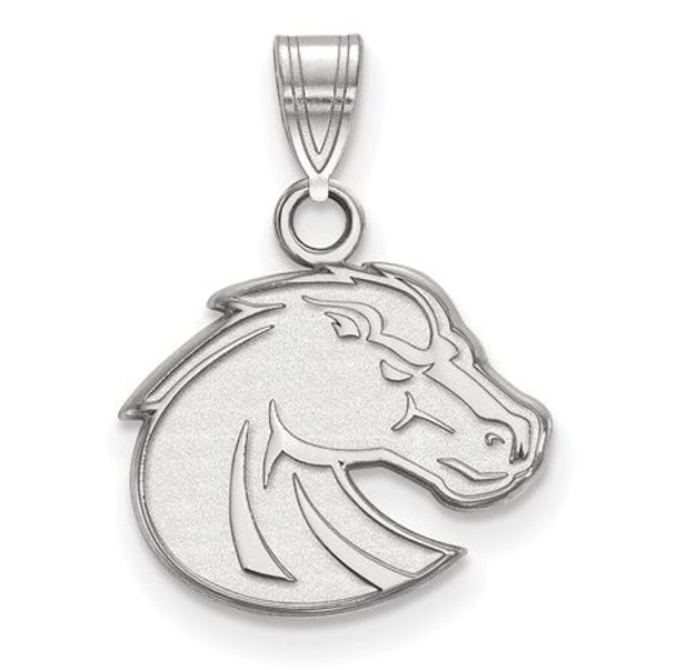 Boise State Broncos 14k White Gold Small Pendant | Logo Art | 4W001BOS