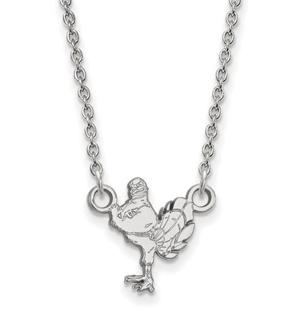 Virginia Tech Hokies Sterling Silver Small Pendant Necklace | Logo Art | SS052VTE-18