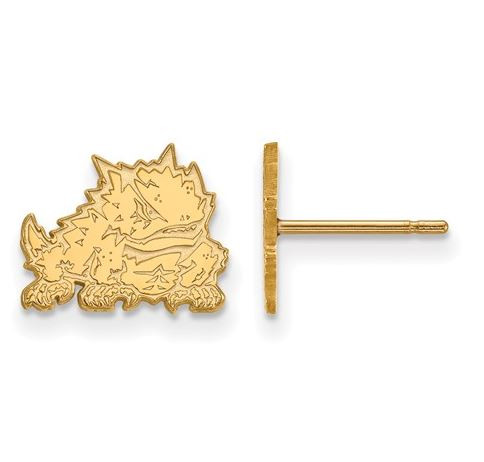 TCU 10k Yellow Gold Extra Small Post Earrings | Logo Art | 1Y022TCU