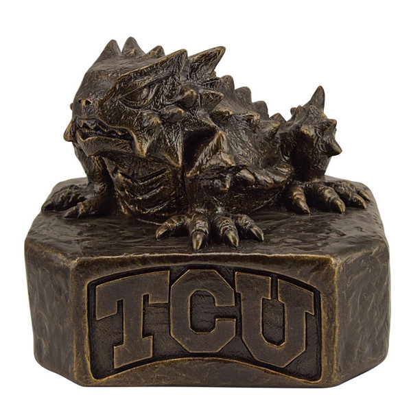 TCU Horned Frogs Bronze Mascot Garden Statue | Stonecasters | 2964BR TCU Horned Frogs Bronze Mascot Garden Statue | Stonecasters | 2964BR