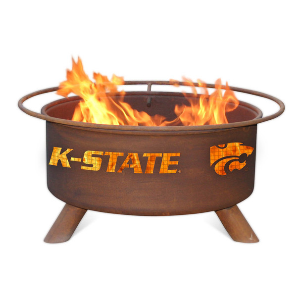 Kansas State Wildcats Portable Fire Pit Grill | Patina | F406 Kansas State Wildcats Portable Fire Pit Grill | Patina | F406
