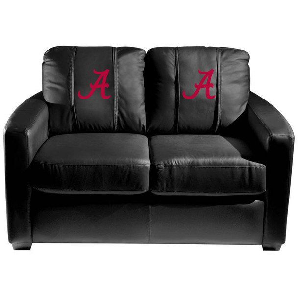 Alabama Crimson Tide  Silver Love Seat with Red A logo | Dreamseat | XZ7759003LSCDBK-PSCOL12071 Alabama Crimson Tide  Silver Love Seat with Red A logo | Dreamseat | XZ7759003LSCDBK-PSCOL12071