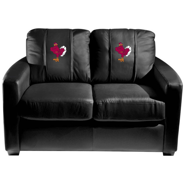 Virginia Tech Hokies  Silver Love Seat with Stand logo | Dreamseat | XZ7759003LSCDBK-PSCOL13226 Virginia Tech Hokies  Silver Love Seat with Stand logo | Dreamseat | XZ7759003LSCDBK-PSCOL13226