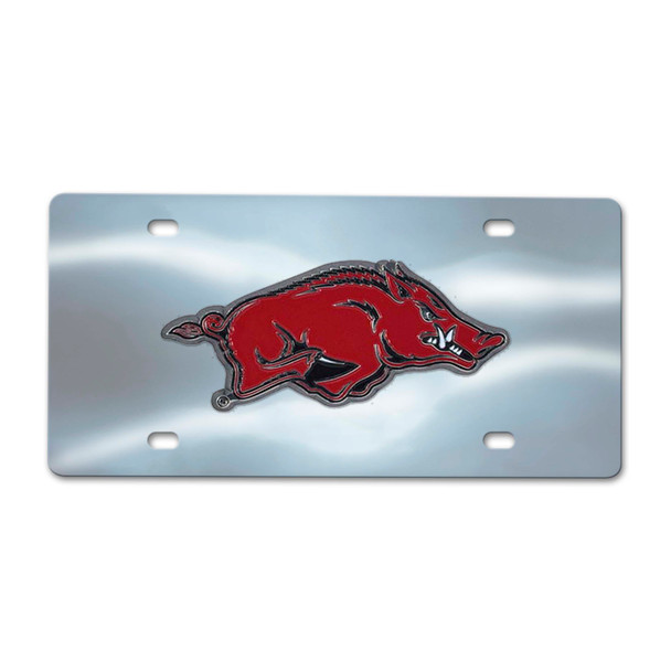 Arkansas Razorbacks Diecast License Plate | Logo Chair | 108-F114-CRM Arkansas Razorbacks Diecast License Plate | Logo Chair | 108-F114-CRM