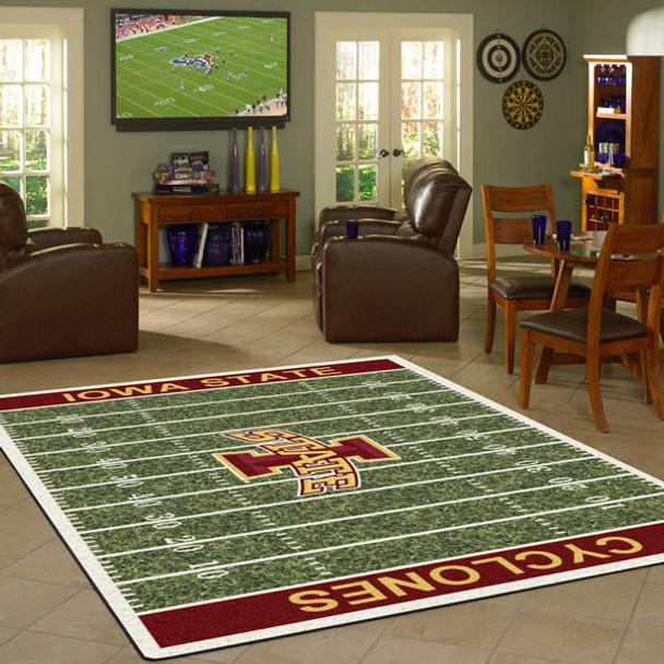 Iowa State Cyclones Football Field Rug | Milliken | 4000054628 Iowa State Cyclones Football Field Rug | Milliken | 4000054628