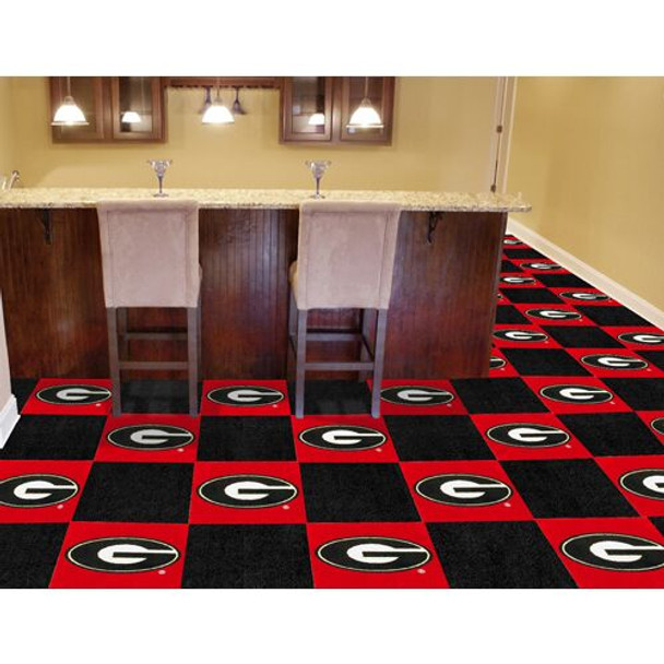 Georgia Bulldogs Carpet Tiles | Fanmats | 8512 Georgia Bulldogs Carpet Tiles | Fanmats | 8512