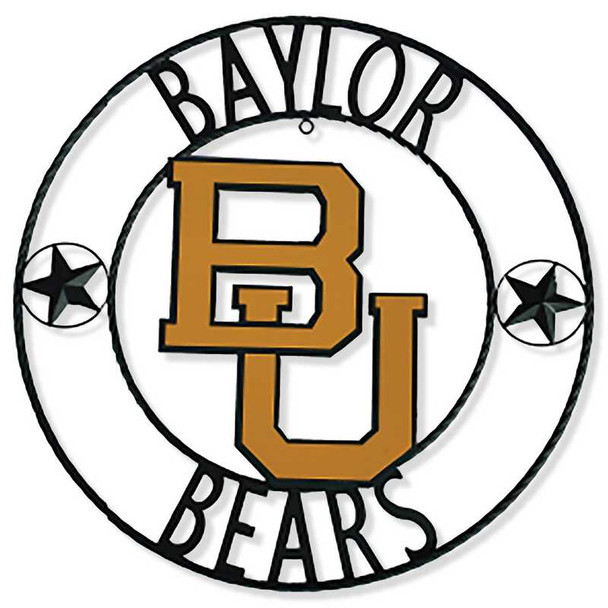 Baylor Bears Wrought Iron Wall Decor 18" | LRT SALES| BYLWRI18