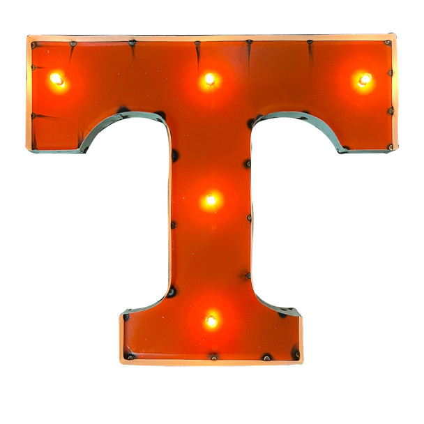 Tennessee Volunteers Recycled Metal Wall Decor Illuminated | LRT Sales | TNWDLGT
