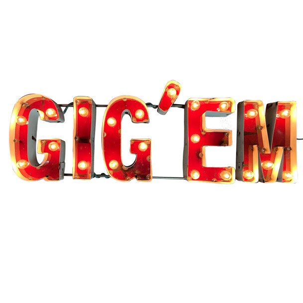 Texas A&M Aggies Recycled Metal Wall Decor Gigem Illuminated | LRT Sales | gigem1
wdlgt Texas A&M Aggies Recycled Metal Wall Decor Gigem Illuminated | LRT Sales | gigem1
wdlgt