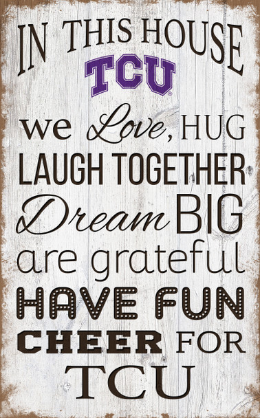 TCU Horned Frogs In This House Wall Art |FAN CREATIONS | C0976-TCU TCU Horned Frogs In This House Wall Art |FAN CREATIONS | C0976-TCU