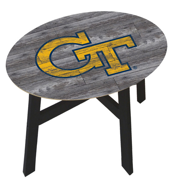 Georgia Tech Yellow Jackets Distressed Wood Side Table |FAN CREATIONS | C0823-Georgia Tech