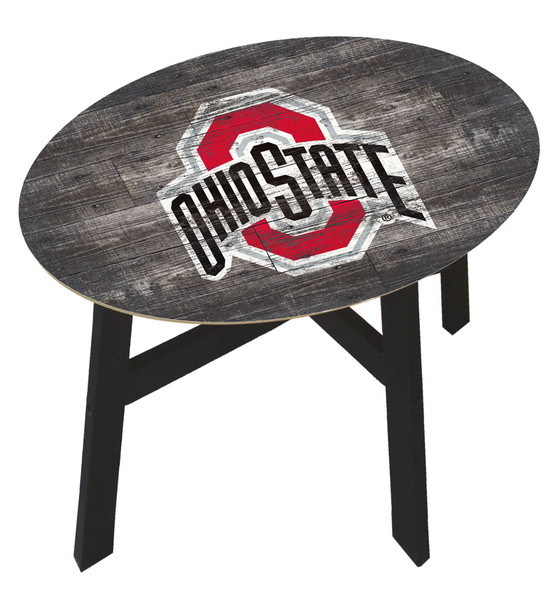 Ohio State Buckeyes Distressed Wood Side Table |FAN CREATIONS | C0823-Ohio State