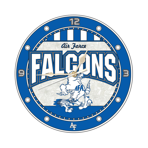 Air Force Academy 12in Art Glass Clock | MEMORY COMPANY |  COL-AIR-274