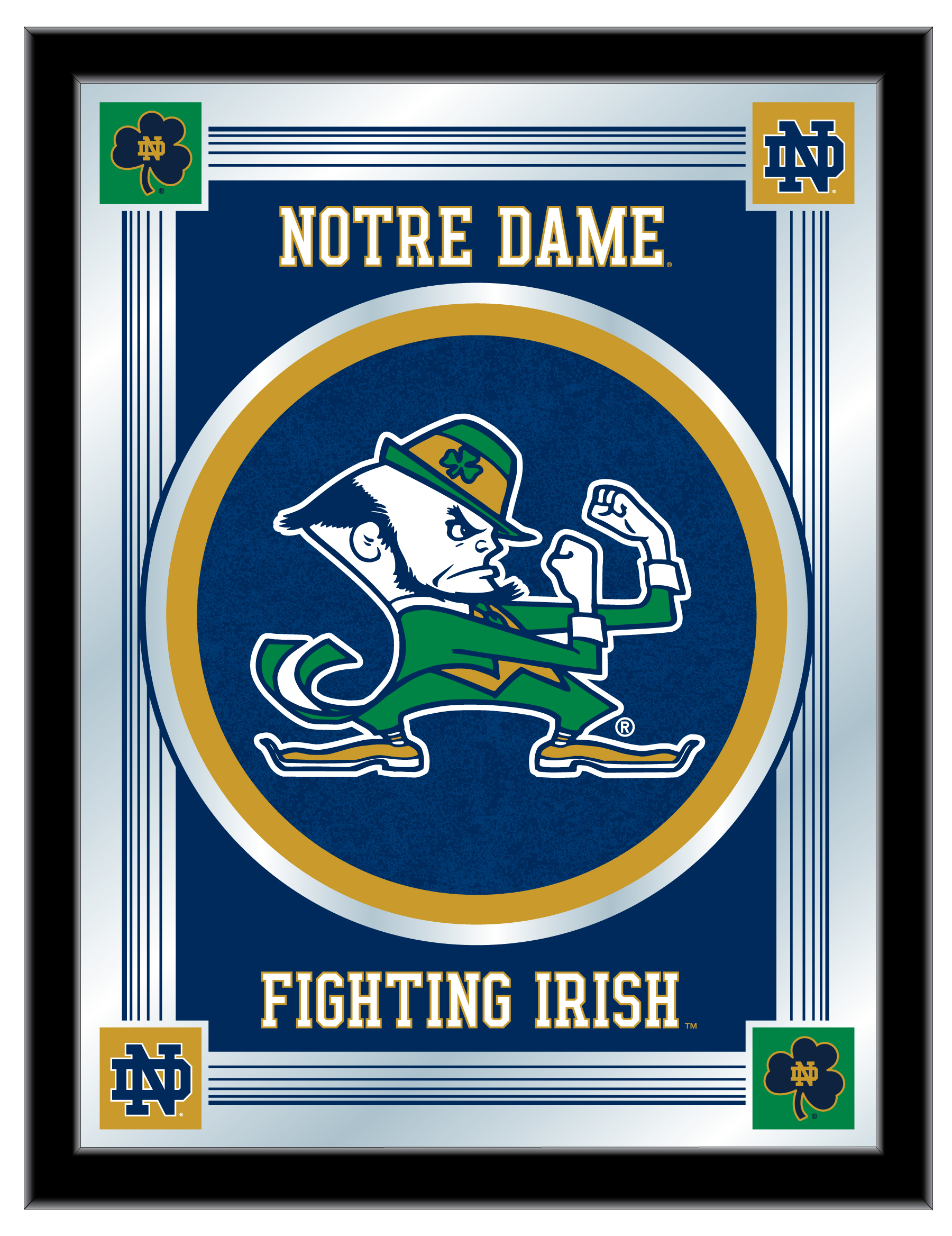 Notre Dame Fighting Irish- Leprechaun Logo Wall Mirror